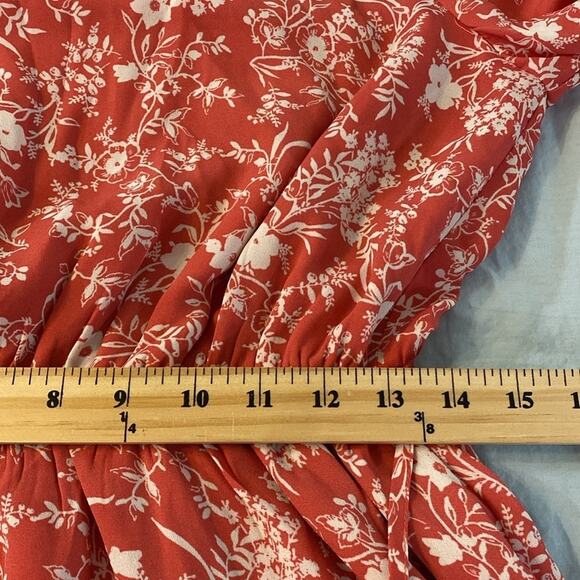 Halogen Coral Pink Boho Peasant Dress Size Large - Picture 5 of 8